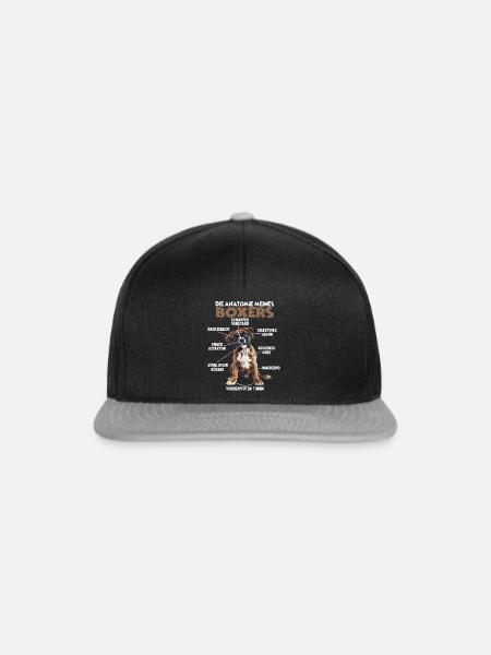 Boxer Hundebesitzer T | Deutscher Boxer | Hunde - Snapback Cap - Schwarz/Grau