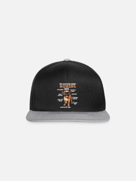 Boxer Hundebesitzer T Boxer Gassi Boxer - Snapback Cap - Schwarz/Grau
