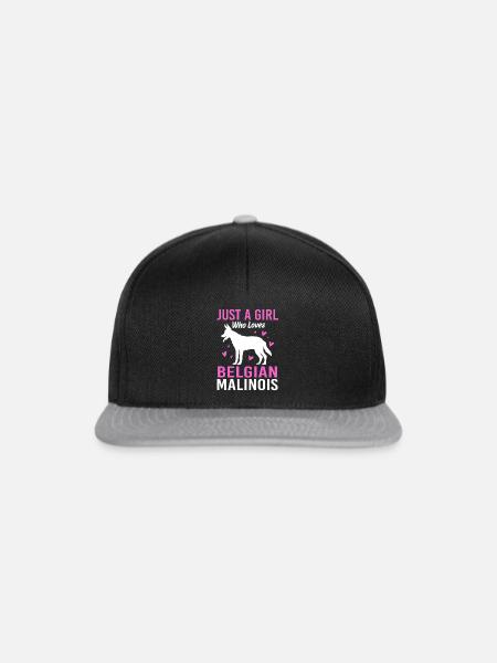 Belgischer Malinois - Snapback Cap - Schwarz/Grau
