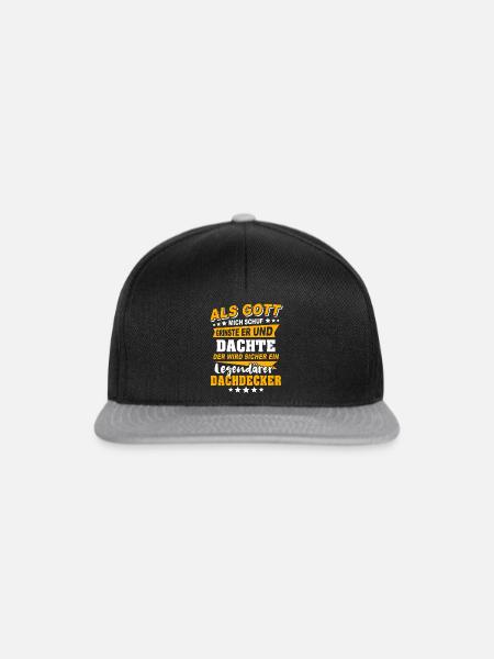 Dachdecker Sprüche - Snapback Cap - Schwarz/Grau