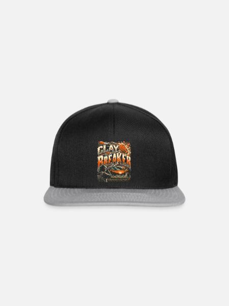Wurfscheibenschießen Clay Breaker - Snapback Cap - Schwarz/Grau