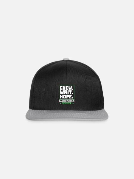 Kauen. Warten. Hoffen. - Gastroparese - Snapback Cap - Schwarz/Grau