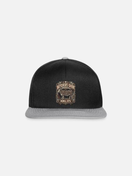 Metzger Schlachter Metzgerhandwerk - Snapback Cap - Schwarz/Grau