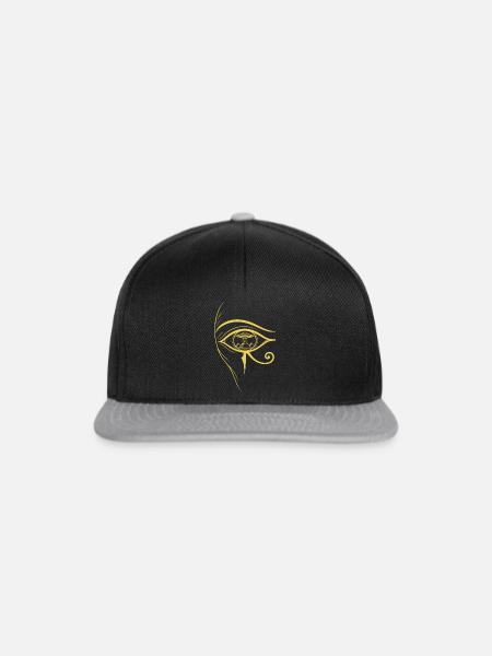 Auge des Horus, UFO - Snapback Cap - Schwarz/Grau