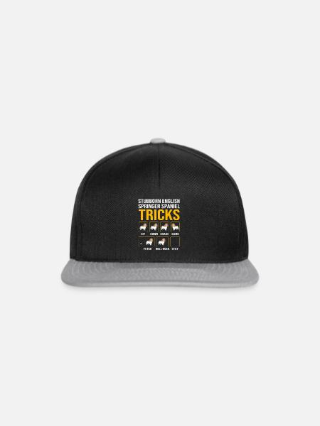 Springer Spaniel - Snapback Cap - Schwarz/Grau