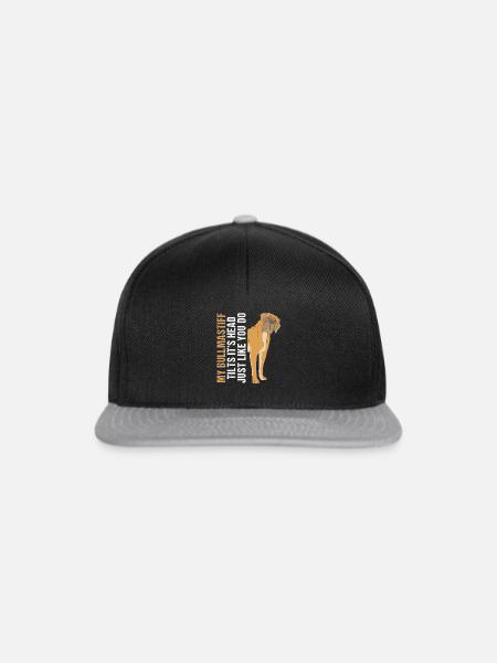 Bullmastiff - Snapback Cap - Schwarz/Grau
