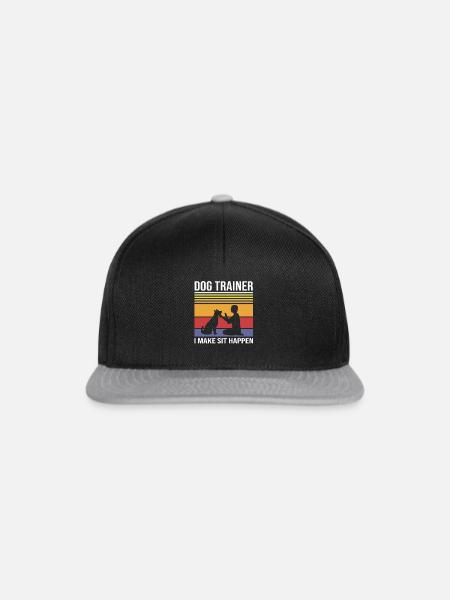 Hundetrainer - Snapback Cap - Schwarz/Grau