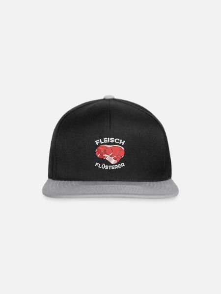 Fleisch Flüsterer - Snapback Cap - Schwarz/Grau