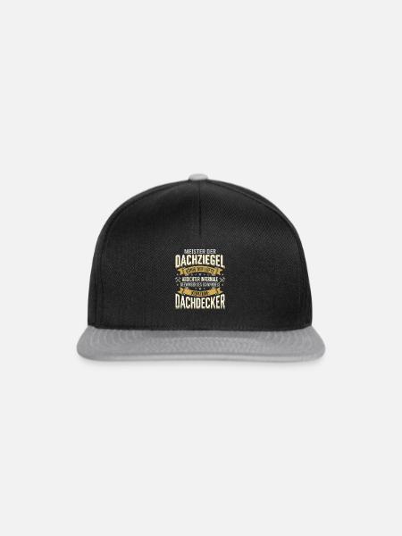 Dachdecker Lustiger Handwerker Beruf Spruch - Snapback Cap - Schwarz/Grau