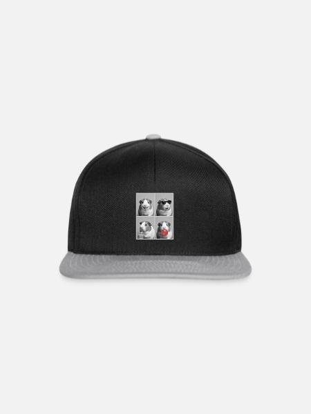 Meerschweinchen Meerschwein - Snapback Cap - Schwarz/Grau