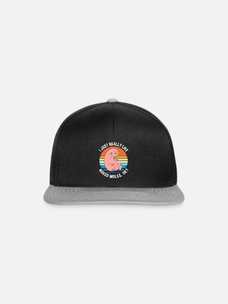 Nacktmull - Snapback Cap - Schwarz/Grau