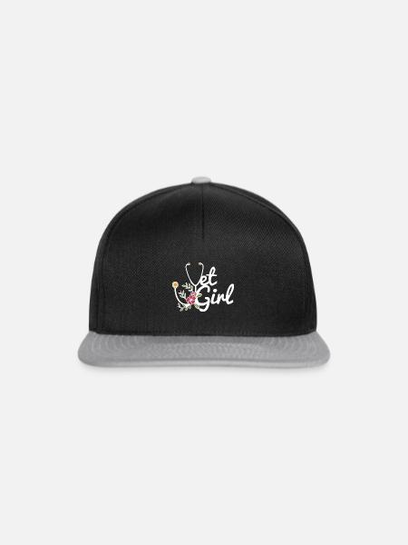 Tierarzt Tierarzthelferin Vet Tech - Snapback Cap - Schwarz/Grau