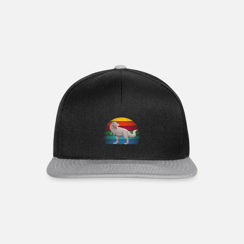 Dinosaure carnivore coloré - Casquette snapback - noir/gris