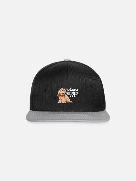 Cockapoo Hund - Snapback Cap - Schwarz/Grau
