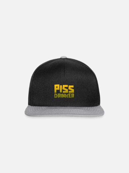 Piss Drinker 11 - Snapback Cap - Schwarz/Grau