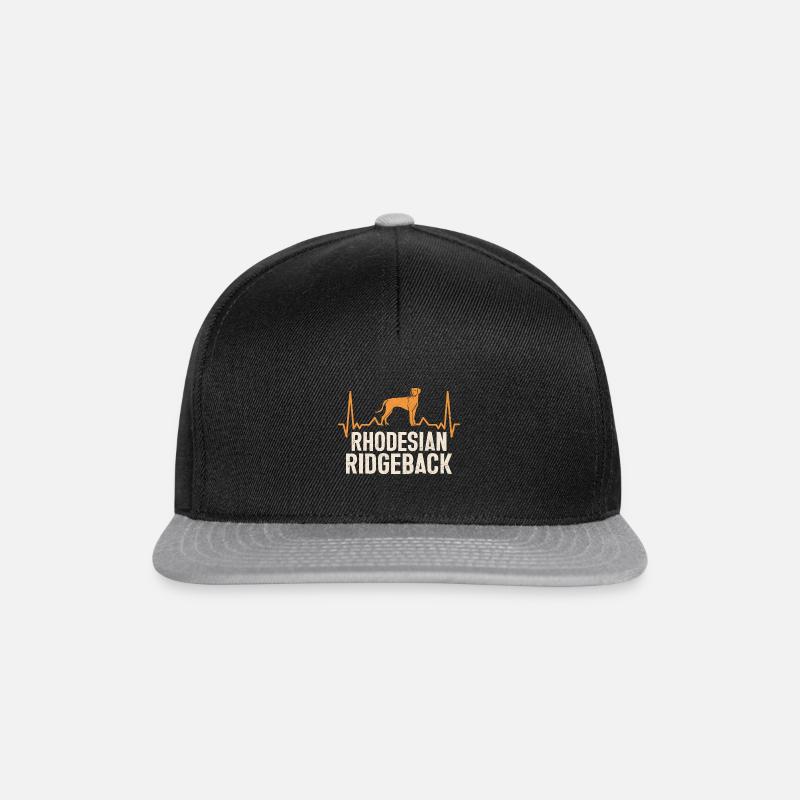 Rhodesian Ridgeback Hund - Snapback Cap - Schwarz/Grau