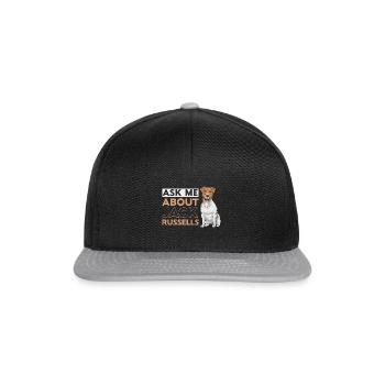 Jack Russell Terrier - Snapback Cap - Schwarz/Grau - Vorne