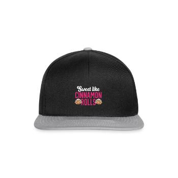 Cinnamon roll - Snapback Cap - black/grey - Front