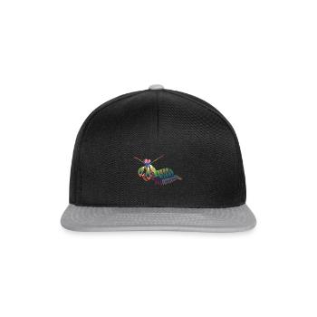 Rainbow Peacock Mantis Shrimp Colorful Shrimp Gift - Snapback Cap - Schwarz/Grau - Vorne