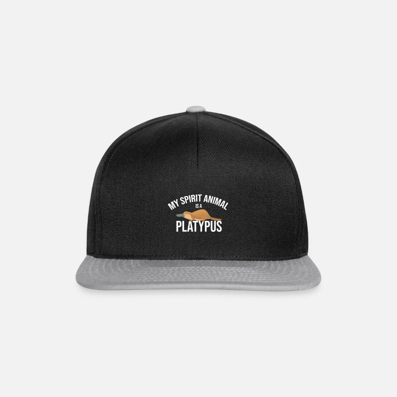 Mein Geist Tier ist ein Schnabeltier Schnabeltier - Snapback Cap - Schwarz/Grau