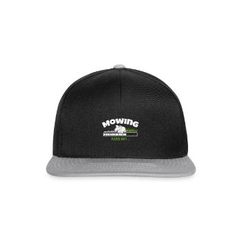 Lawn Mowing Please Wait Lawnmower Grass Cutter Mow - Casquette snapback - noir/gris - Devant