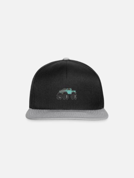 RC Car Ferngesteuertes Auto - Snapback Cap - Schwarz/Grau