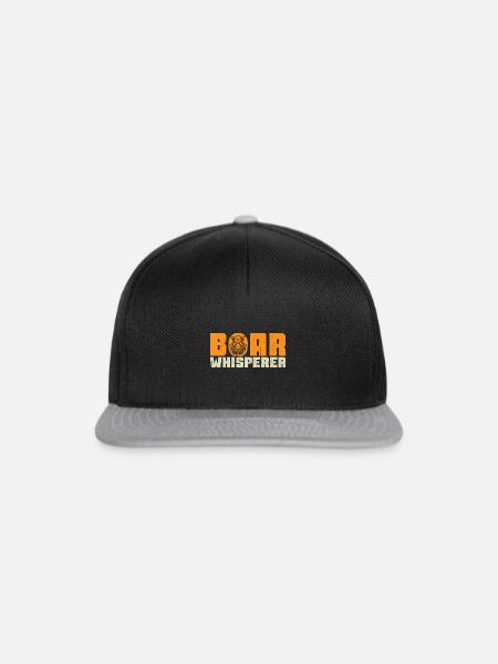 Wildschweinjagd Jäger Wildschwein - Snapback Cap - Schwarz/Grau