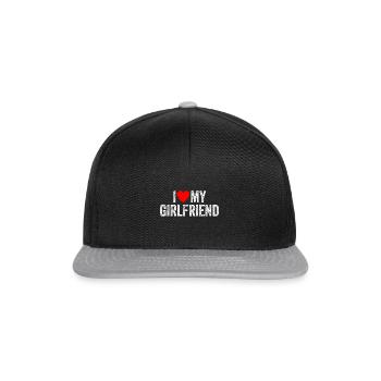 J’aime ma copine La Saint-Valentin copine - Casquette snapback - noir/gris - Devant