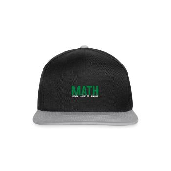 Math Funny Definition Mental Abuse To Humans Stude - Snapback Cap - Schwarz/Grau - Vorne