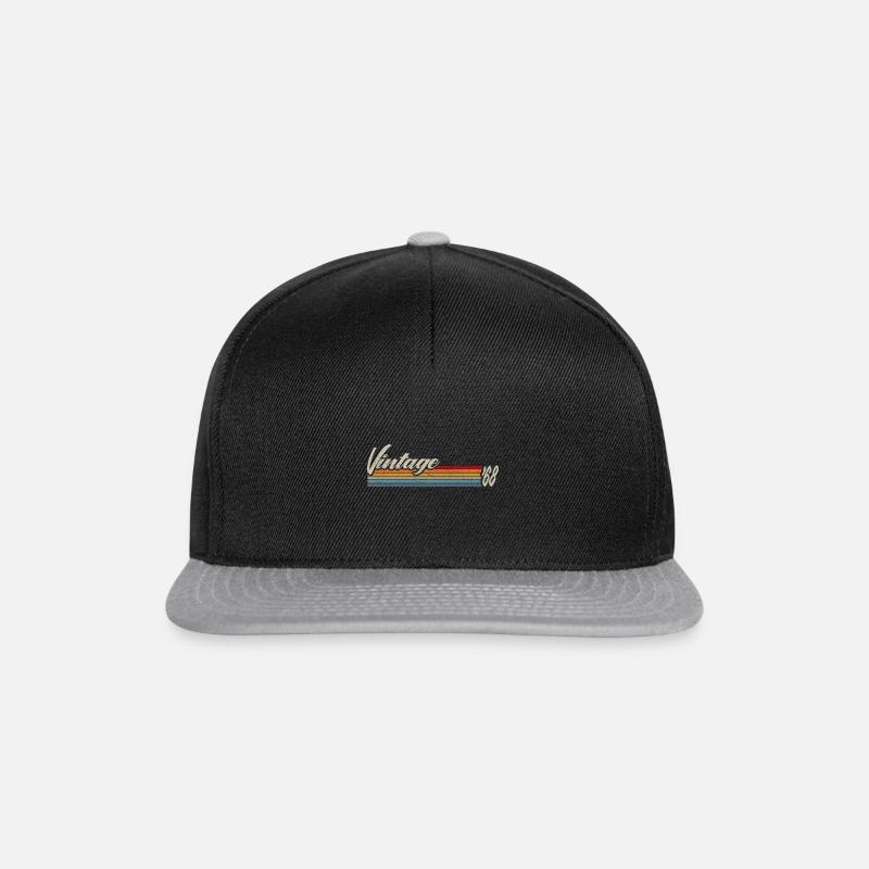 Vintage 1968 - Gift for 53rd Birthday - Snapback Cap - black/grey