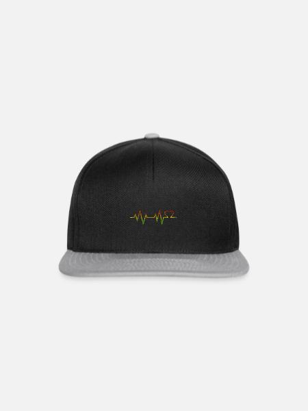 Reggae Musik Afrika Jamaica Rastafari - Snapback Cap - Schwarz/Grau