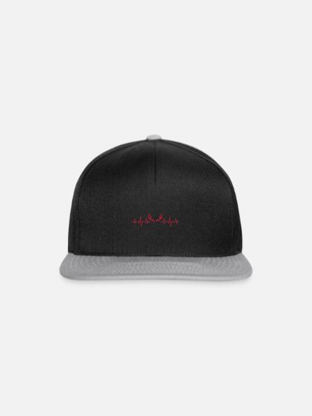 Geweih Jagd - Snapback Cap - Schwarz/Grau