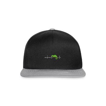 leon reptile lizard - Snapback Cap - black/grey - Front