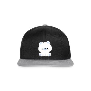 Cute Polar Bear - Snapback Cap - black/grey - Front