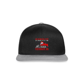 Pistenraupe Geschenk Pisten Fahrzeug Spruch - Snapback Cap - Schwarz/Grau - Vorne