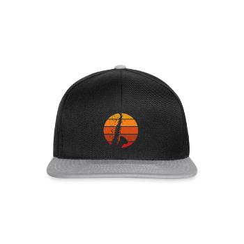 Saxophone Vintage in Retro Colors Gift - Snapback Cap - black/grey - Front