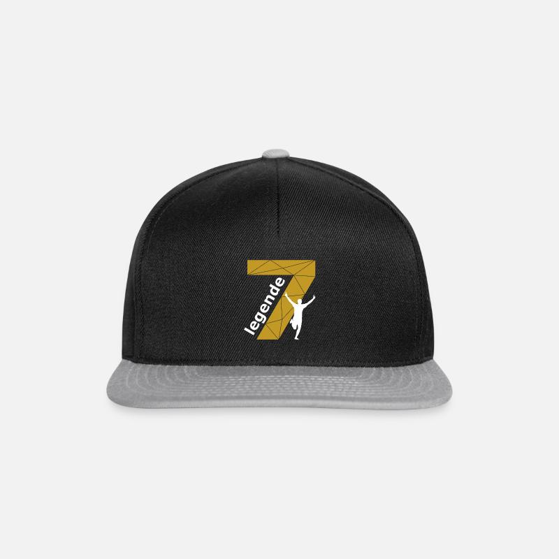 Legende Nr 7 - Snapback Cap - Schwarz/Grau
