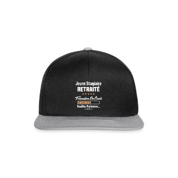 Jeune stagiaire retraité formation en cours - Casquette snapback - noir/gris - Devant