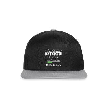 Jeune stagiaire retraite formation en cours - Casquette snapback - noir/gris - Devant