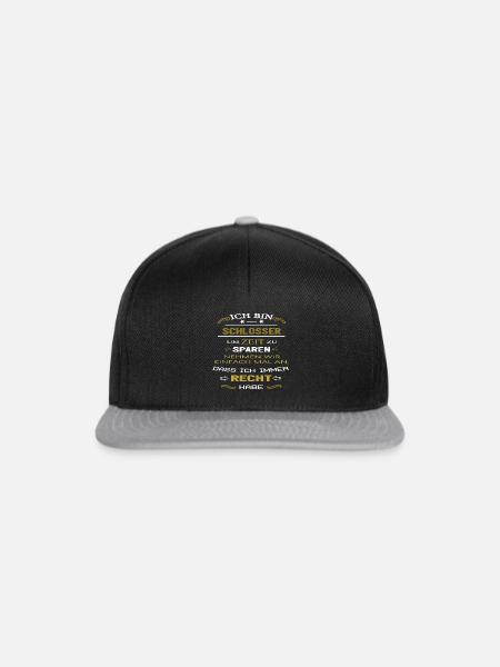 Ich bin Schlosser - Snapback Cap - Schwarz/Grau