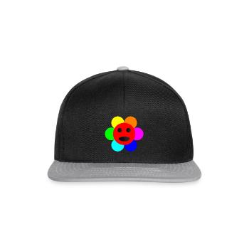 Psycho-Blume - Snapback Cap - Schwarz/Grau - Vorne