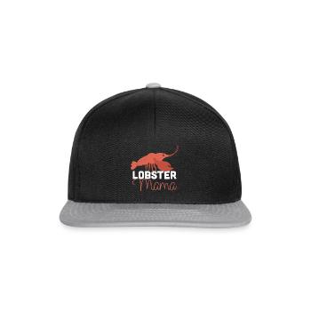 Hummer Mama Hummer Languste Meeresfrüchte - Snapback Cap - Schwarz/Grau - Vorne