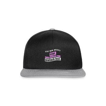 Ich bin nicht stur, meine Meinung steht einfach fe - Snapback Cap - Schwarz/Grau - Vorne