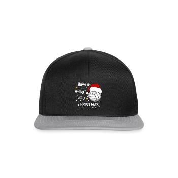 Weihnachtsvolleyball Haben Sie einen Volley Jolly Weihnachten - Snapback Cap - Schwarz/Grau - Vorne