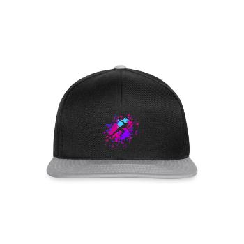 Athletics Track And Field Runner Color Splash - Snapback Cap - Schwarz/Grau - Vorne