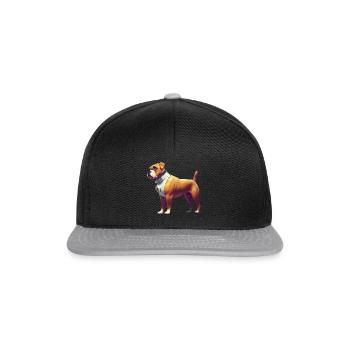 Boxer Dog Allemand - Boxeur Allemand - Casquette snapback - noir/gris - Devant