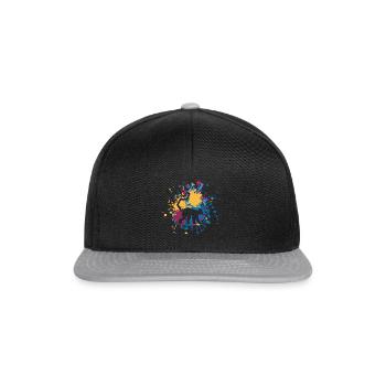 Éclaboussure de couleur de singe - Casquette snapback - noir/gris - Devant