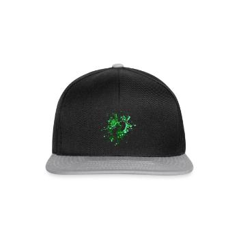 Baby Footprint Color Splash - Snapback Cap - Schwarz/Grau - Vorne
