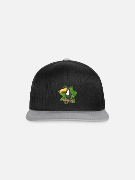 Tukan Vogel Regenwald - Snapback Cap - Schwarz/Grau