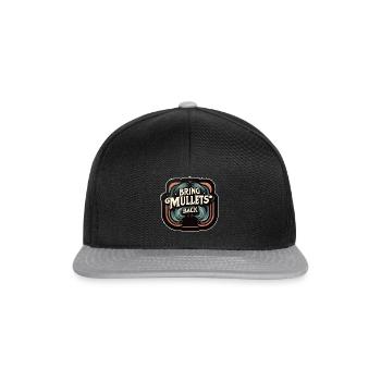 Bring Mullets Back 9 - Snapback Cap - Schwarz/Grau - Vorne